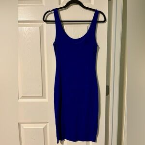 {Shinestar} midi body con dress navy blue women's size Medium